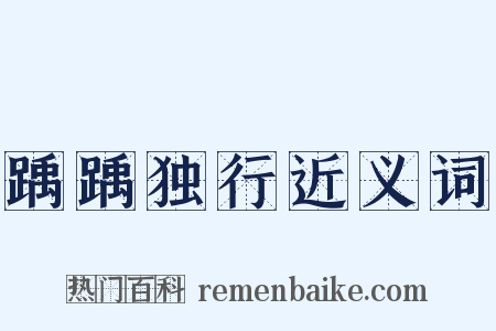 踽踽独行近义词是什么意思的图片